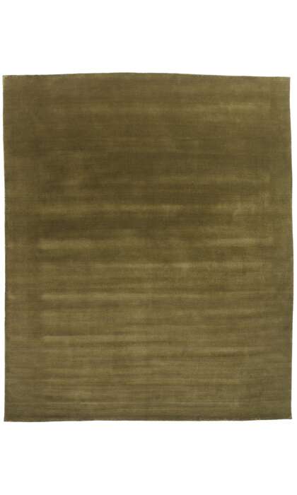 10 x 12 Solid Olive Green Modern Rug 31149