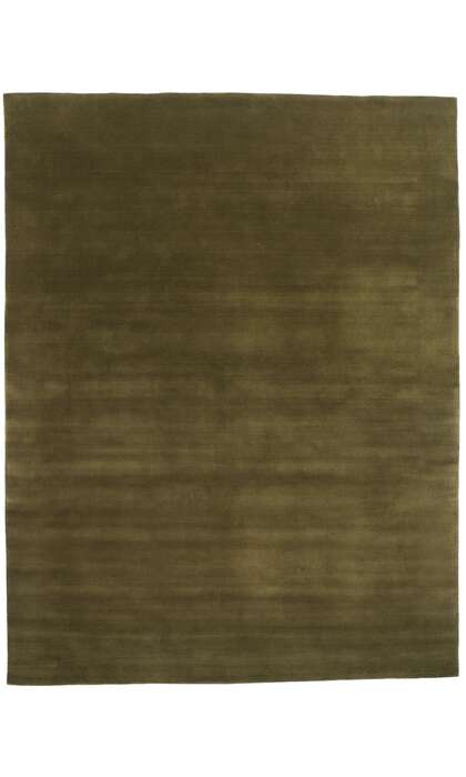 10 x 13 Solid Olive Green Modern Rug 31155