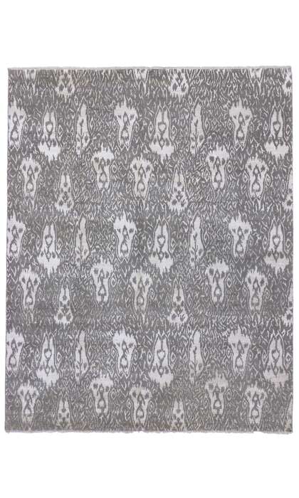 8 x 10 Gray Ikat Transitional Area Rug 30285