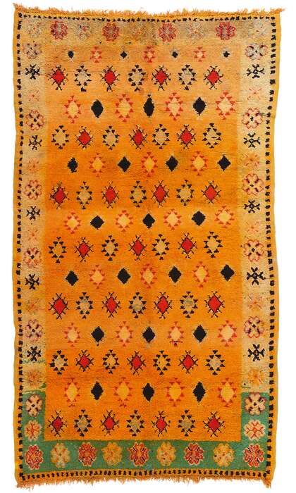 5 x 9 Vintage Orange Boujad Moroccan Rug 20173