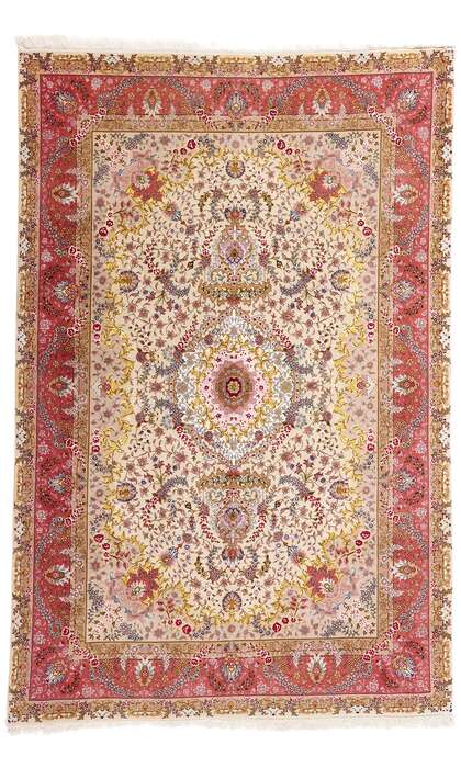 7 x 10 Vintage Persian Tabriz Rug 78912