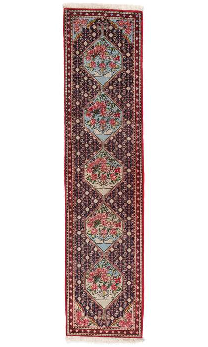 2 x 8 Vintage Persian Bijar Rug Runner 78959