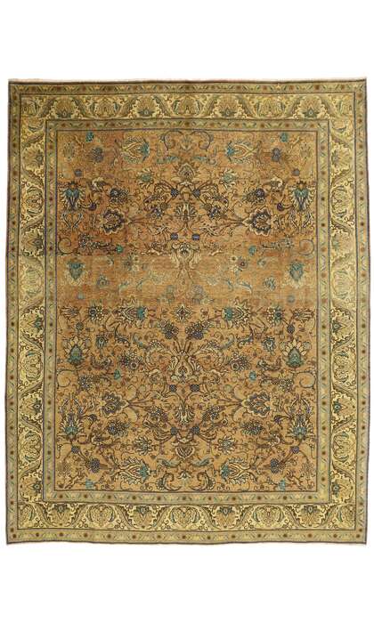 10 x 13 Vintage Persian Tabriz Rug 76328