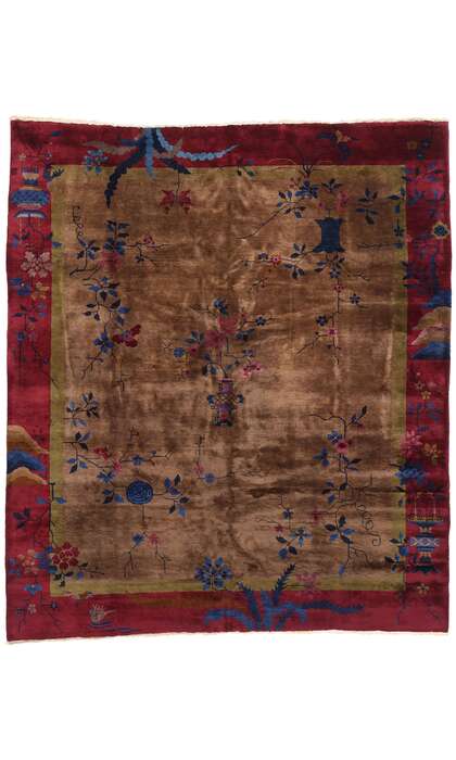 8 x 9 Antique Chinese Art Deco Rug 78303