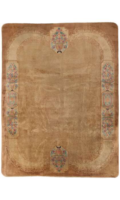 9 x 12 Antique Chinese Art Deco Rug 78989