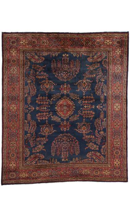 8 x 9 Vintage Indian Sarouk Rug 79006