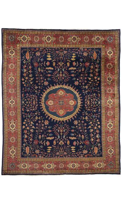 8 x 10 Vintage Indian Sarouk Rug 79007