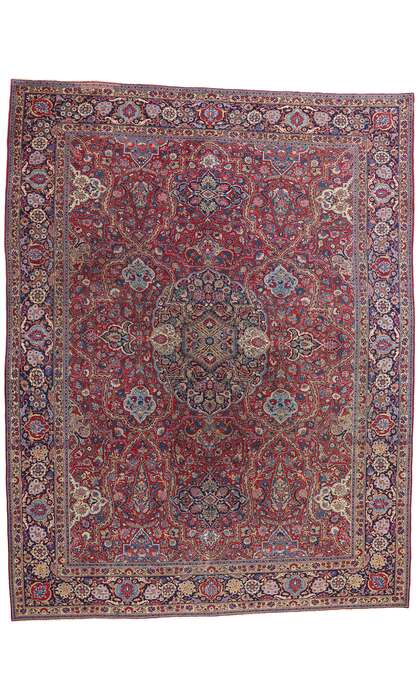 11 x 14 Antique Persian Tabriz Rug 79003