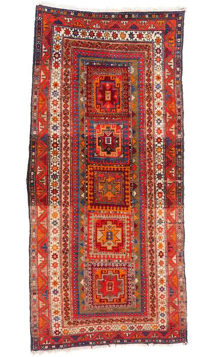 5 x 11 Antique Caucasian Kazak Rug 79022