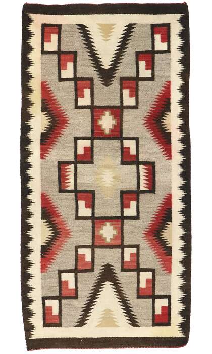 3 x 6 Vintage Crystal Storm Navajo Rug 77527