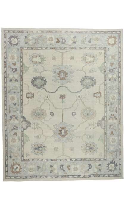 12 x 16 Modern Gray Turkish Oushak Rug 53956