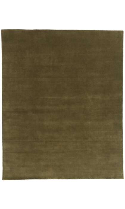 10 x 12 Solid Olive Green Modern Rug 31157