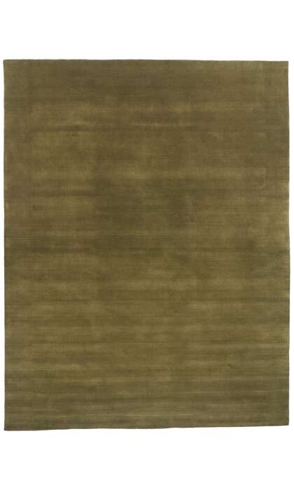 10 x 13 Solid Olive Green Modern Rug 31151