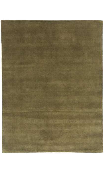 5 x 7 Solid Olive Green Modern Rug 31166