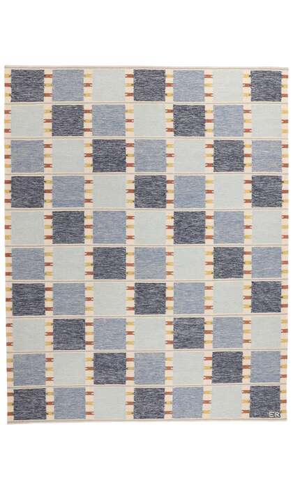 9 x 12 Scandinavian Modern Swedish Inspired Kilim Rug 31122