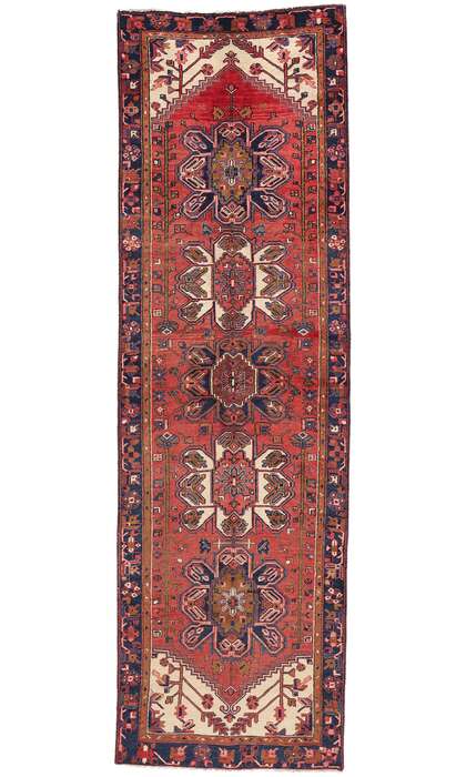 3 x 11 Vintage Persian Heriz Rug Runner 79008