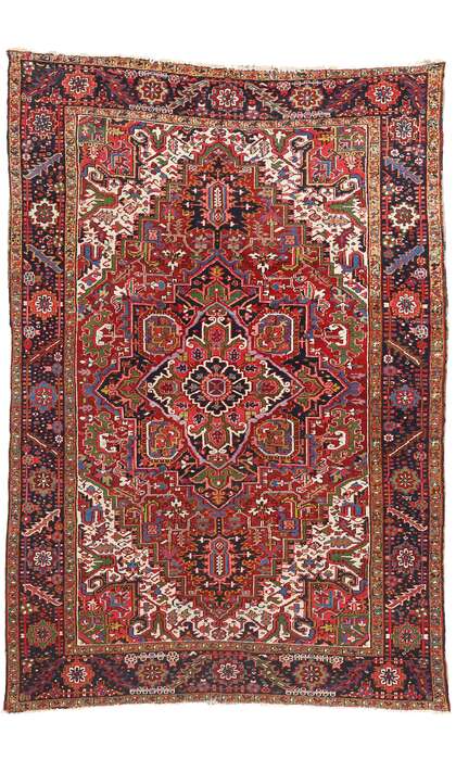 8 x 11 Antique Persian Heriz Rug 79021