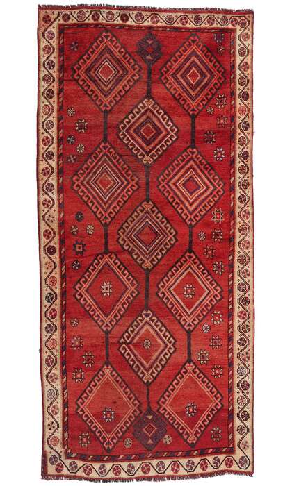 4 x 9 Vintage Red Persian Shiraz Rug 79079