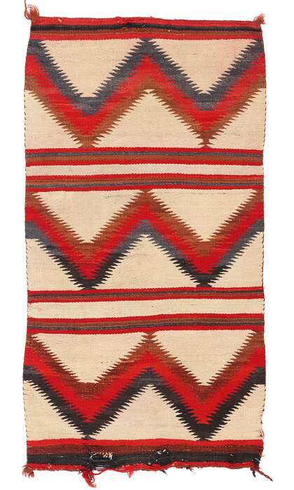 2 x 5 Antique Eye Dazzler Navajo Rug 79083