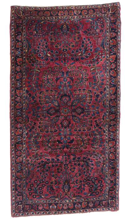 3 x 5 Antique Persian Sarouk Rug 79012