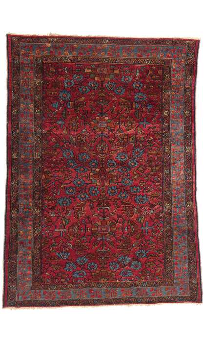 5 x 7 Antique Red Persian Lilihan Rug 79090