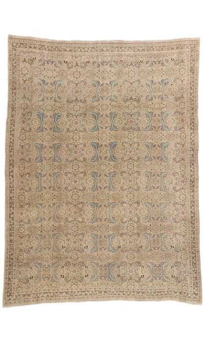 8 x 10 Distressed Antique Persian Tabriz Rug 61386