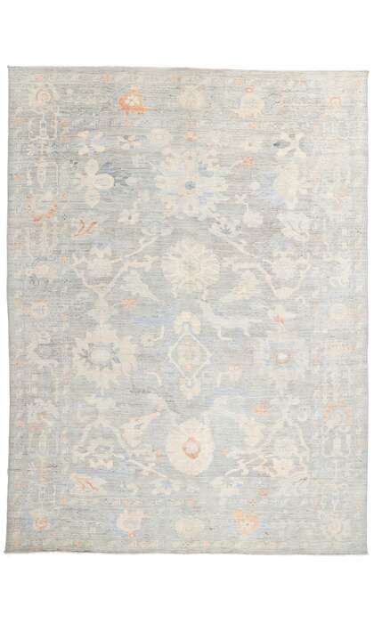 10 x 13 Contemporary Modern Light Gray-Blue Sultanabad Rug 81125