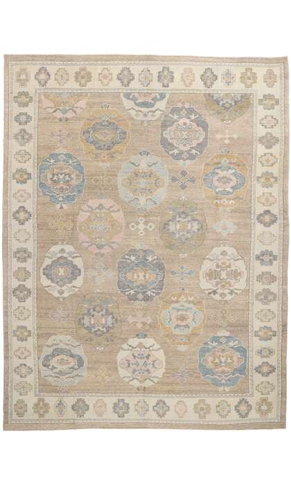 11 x 14 Organic Modern Turkish Oushak Rug 53987