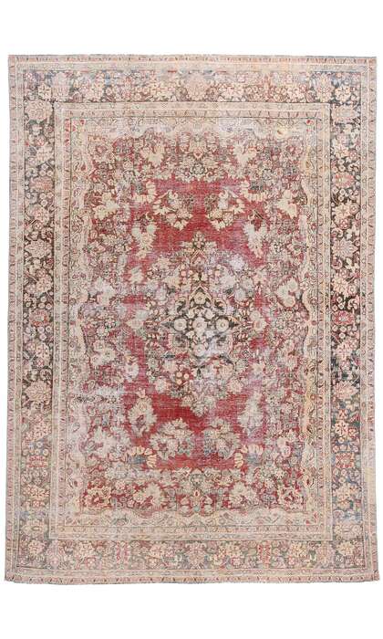 8 x 12 Distressed Antique Persian Mahal Rug 61339