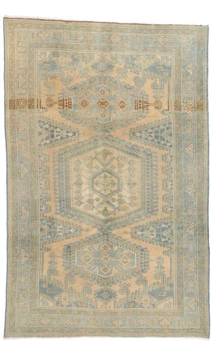 7 x 10 Distressed Vintage Persian Viss Rug 61308