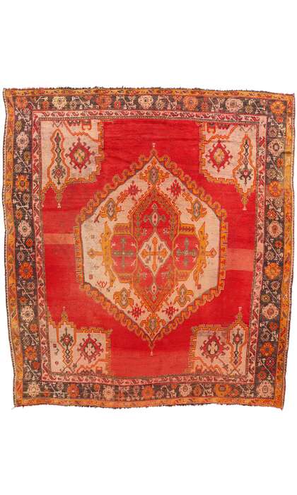 12 x 13 Antique Red Turkish Oushak Rug 76859