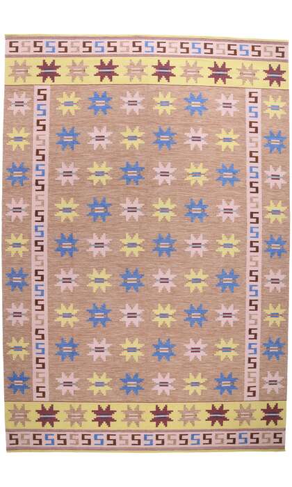 12 x 18 Scandinavian Modern Swedish Inspired Kilim Rug 31338