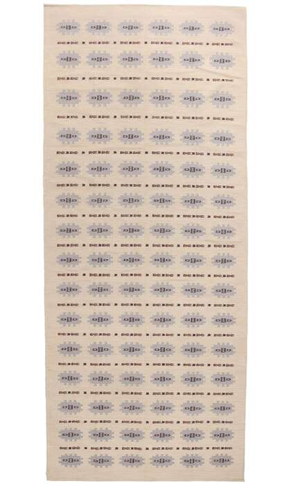 7 x 17 Scandinavian Modern Swedish Inspired Kilim Rug 31342