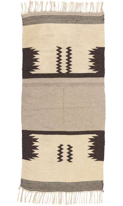 3 x 6 Vintage New Mexico Neutral Chimayo Rug Navajo Style 78994