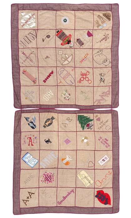 4 x 8 Vintage Commemorative Textile Tribute Quilt 79004