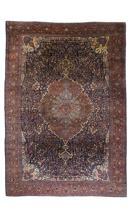 14 x 20 Oversized Antique Persian Sarouk Farahan Rug 77179