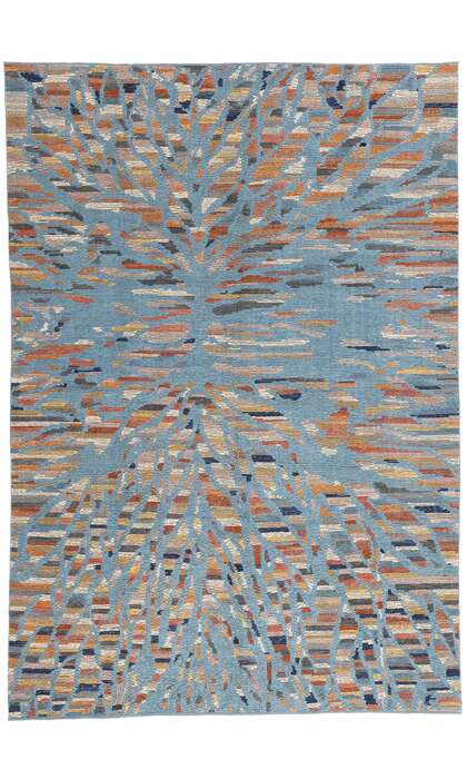 9 x 12 Modern Abstract Pakistani Soumak Rug 81129