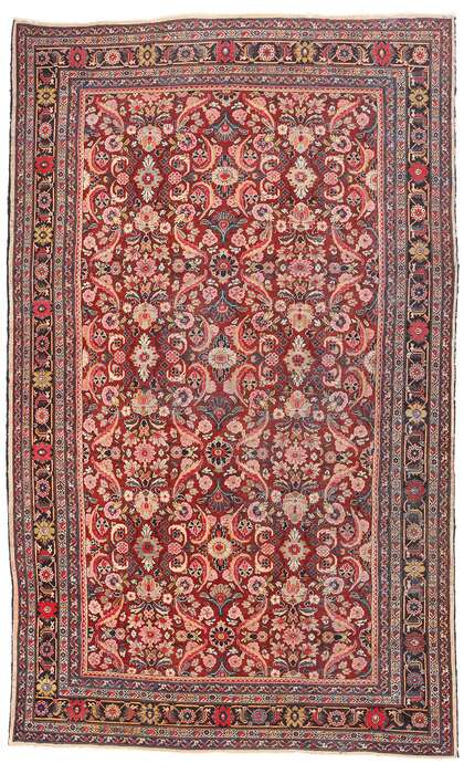 11 x 18 Large Antique Red Persian Mahal Rug 79133