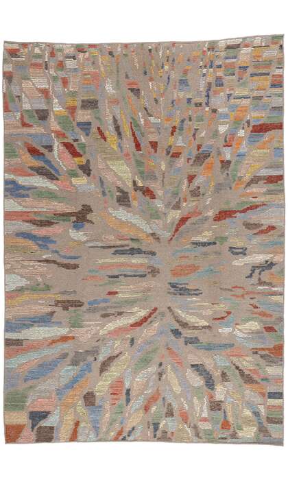 10 x 14 Modern Abstract Pakistani Soumak Rug 81162