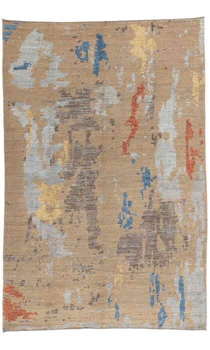 9 x 13 Modern Abstract Pakistani Soumak Rug 81128