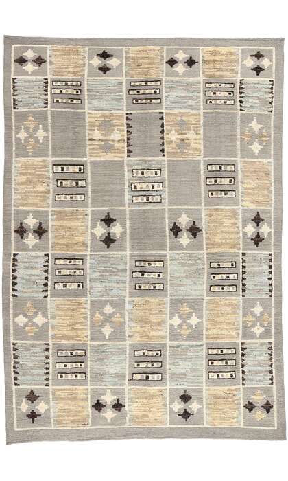 9 x 12 Modern Checkered Sahara Soumak Rug 81167