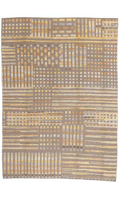 9 x 12 Modern Mosaic High-Low Textured Rug 81141