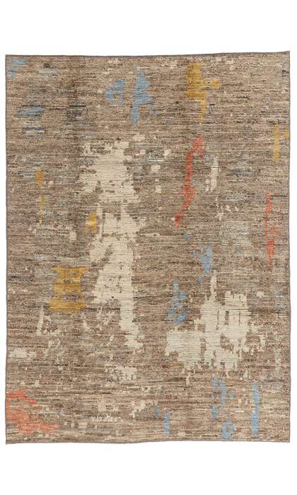 6 x 9 Modern Desert Brushstrokes Moroccan Rug 81151