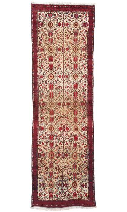 4 x 12 Vintage Persian Azerbaijan Tribal Rug Runner 77704