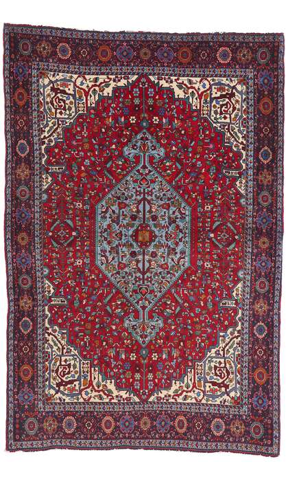 4 x 7 Vintage Persian Farahan Rug 61368