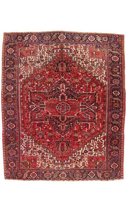 12 x 14 Antique Persian Heriz Rug 79152