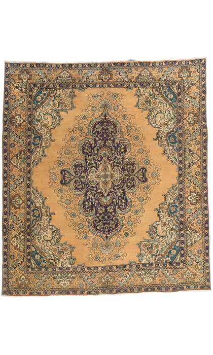 10 x 11 Vintage Persian Tabriz Rug 76452