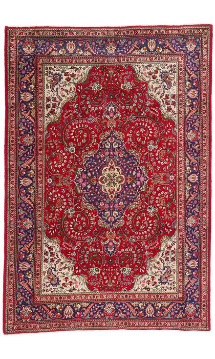 7 x 10 Vintage Persian Tabriz Rug 79146