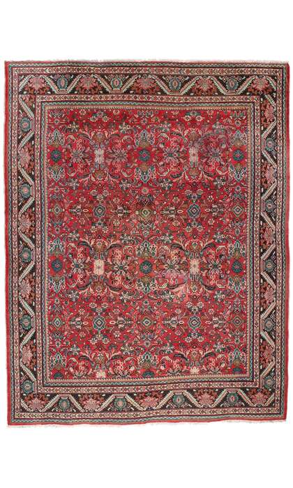 11 x 14 Vintage Red Persian Mahal Rug 79145