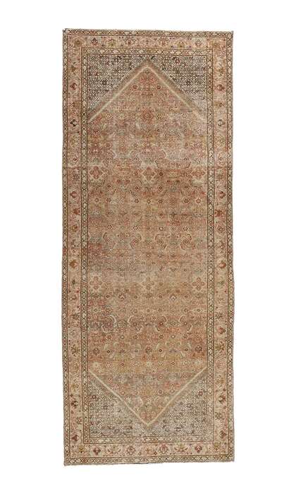 5 x 13 Distressed Antique Persian Malayer Rug 61372